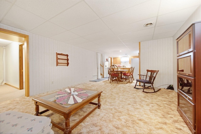 517 2nd St, Waconia, MN 55387 - living area featuring carpet flooring and a drop ceiling