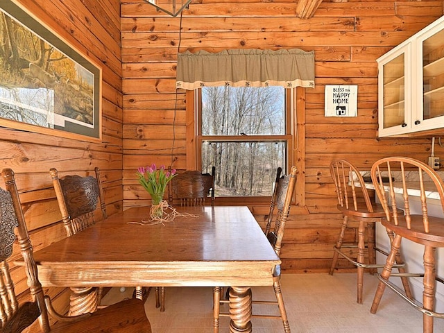20703 Aspen Dr, Grand Rapids, MN 55744 - dining room with wood walls