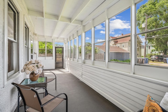 sunroom / solarium with a wealth of natural light
