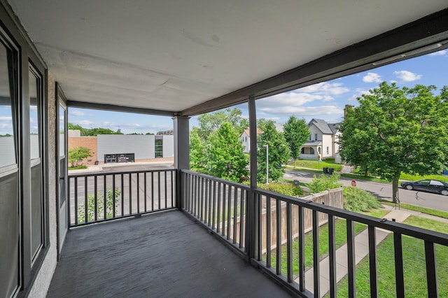 balcony featuring a residential view