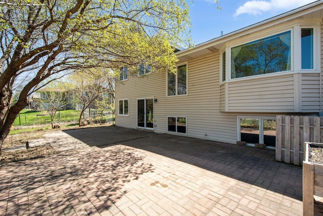 back of house with a patio area