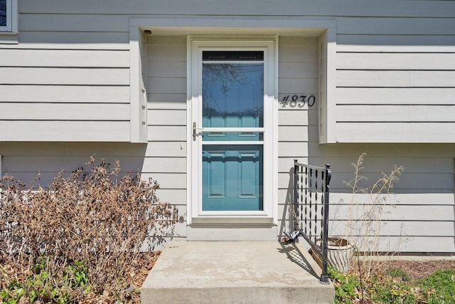 view of doorway to property