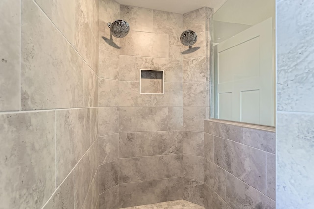 room details with a tile shower