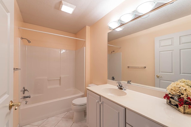 267 Plum Run, Le Sueur, MN 56058 - full bath featuring visible vents, tile patterned flooring, vanity, toilet, and  shower combination