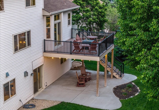 19288 Evenston Dr, Farmington, MN 55024 - view of patio with a deck and stairway