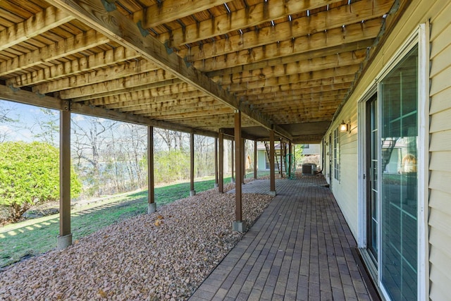 view of patio with central AC