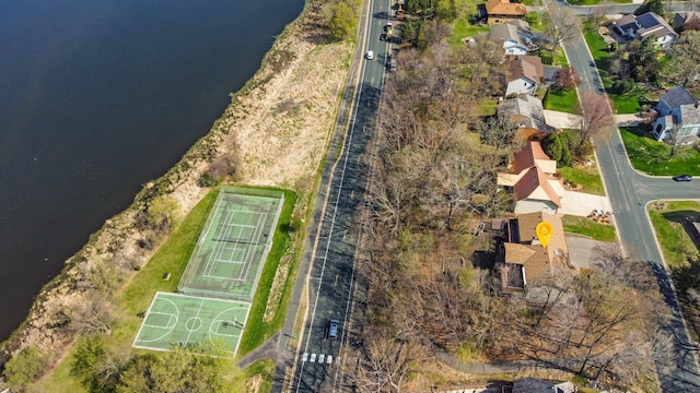 aerial view featuring a residential view