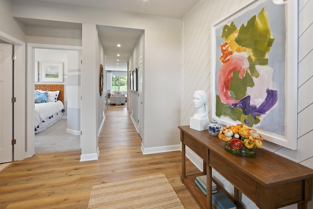 2717 Kalland Ave NE, Saint Michael, MN 55376 - corridor featuring light wood-type flooring, baseboards, and recessed lighting