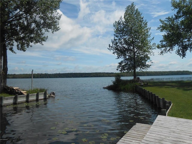 16693 Hightop Way NW, Cass Lake, MN 56633 - dock featuring a water view