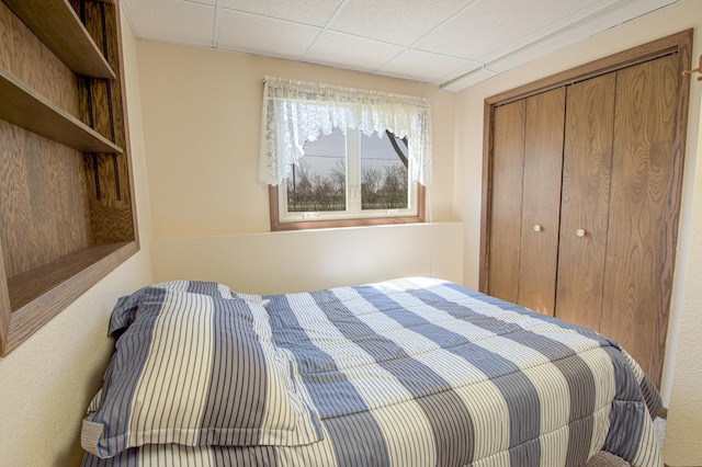 36 Ben Nevis Ln, Waite Park, MN 56387 - bedroom featuring a closet and a paneled ceiling