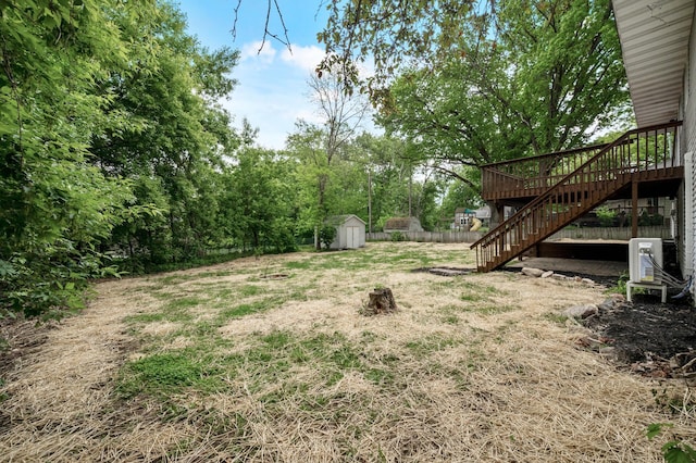 21485 Inwood Ave N, Forest Lake, MN 55025 - view of yard with stairway and a deck