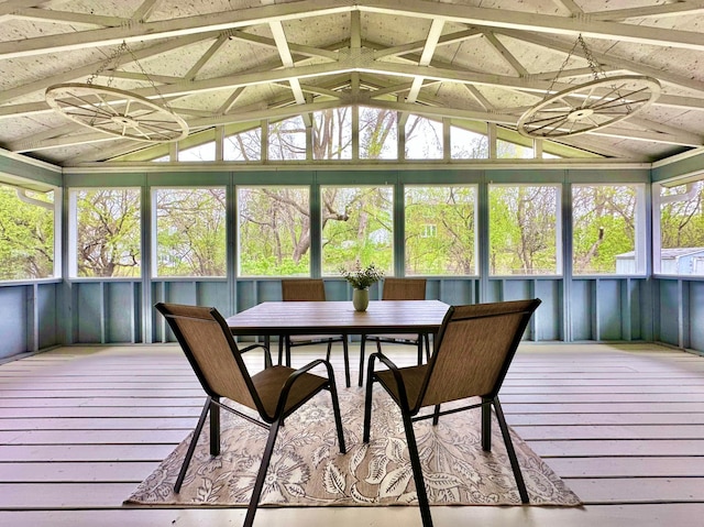 809 Wagon Wheel Trl, Mendota Heights, MN 55120 - sunroom featuring vaulted ceiling and a deck