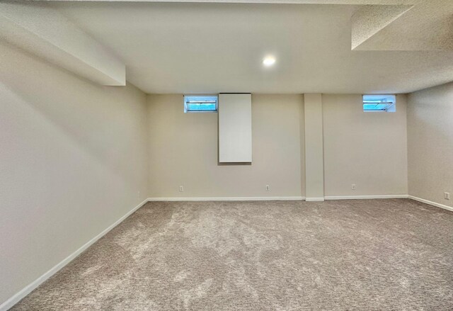 809 Wagon Wheel Trl, Mendota Heights, MN 55120 - below grade area with baseboards, plenty of natural light, and carpet