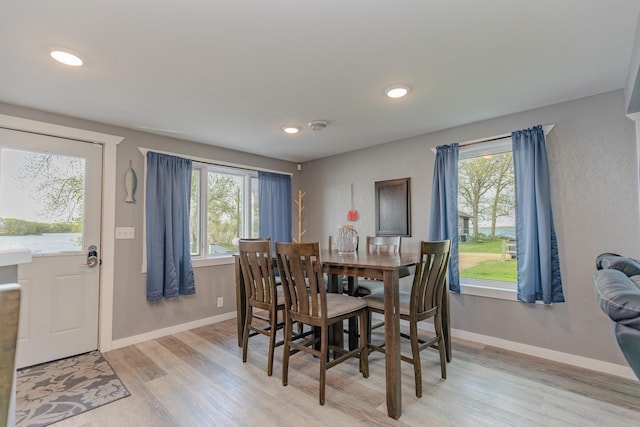 43 Blue Stem Rd, Shetek Twp, MN 56175 - dining room featuring healthy amount of natural light, light wood finished floors, baseboards, and recessed lighting