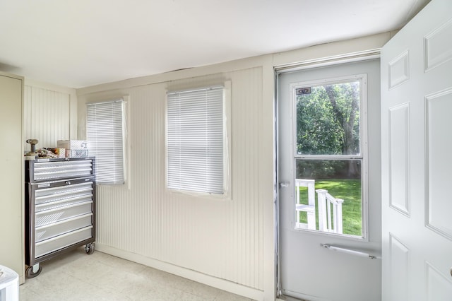 entryway with light floors