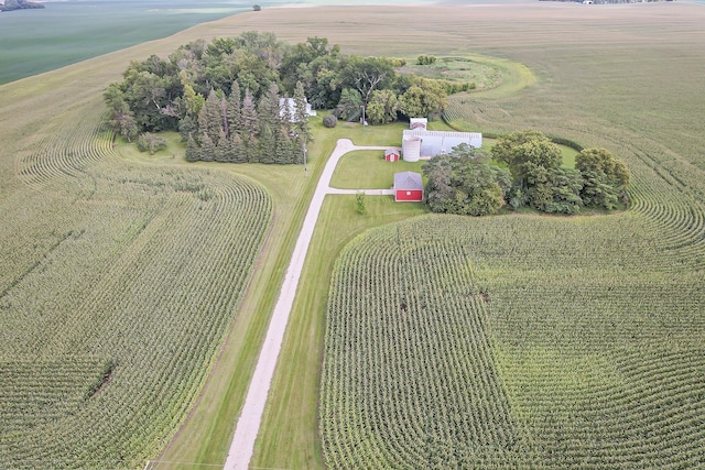 drone / aerial view with a rural view