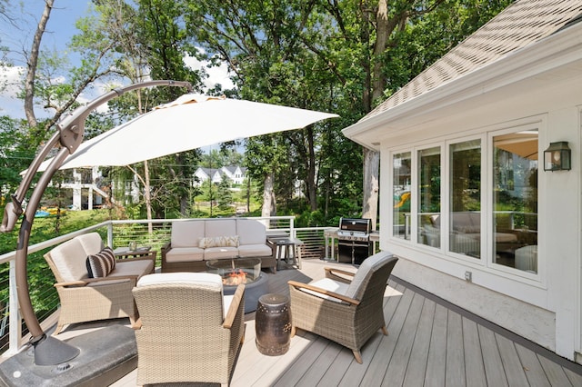 2454 Crowne Hill Rd, Minnetonka, MN 55305 - deck with area for grilling and outdoor lounge area