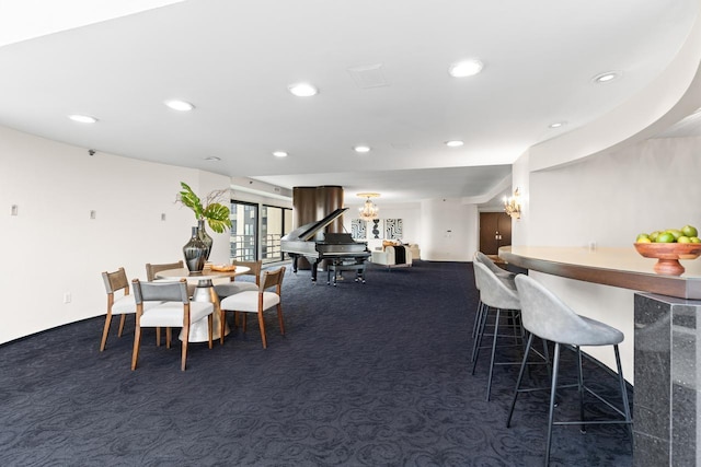 3145 Dean Ct Unit 1100, Minneapolis, MN 55416 - dining space with dark colored carpet and recessed lighting