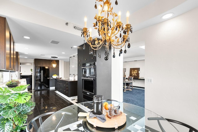 3145 Dean Ct Unit 1100, Minneapolis, MN 55416 - dining space featuring recessed lighting and a chandelier