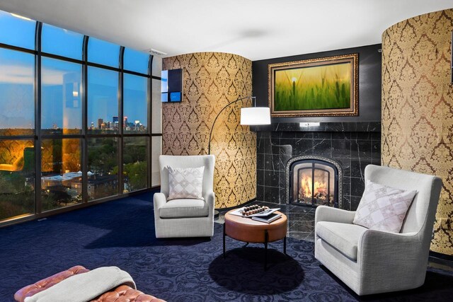3145 Dean Ct Unit 1100, Minneapolis, MN 55416 - living area featuring a high end fireplace