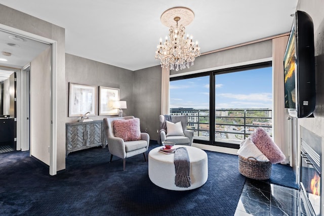 3145 Dean Ct Unit 1100, Minneapolis, MN 55416 - sitting room with healthy amount of natural light and a chandelier