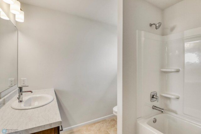 3445 18th St S, Moorhead, MN 56560 - full bath with vanity, washtub / shower combination, and toilet