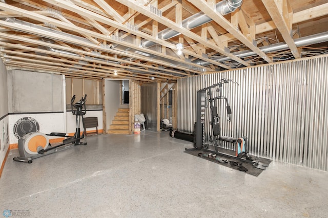 view of exercise area