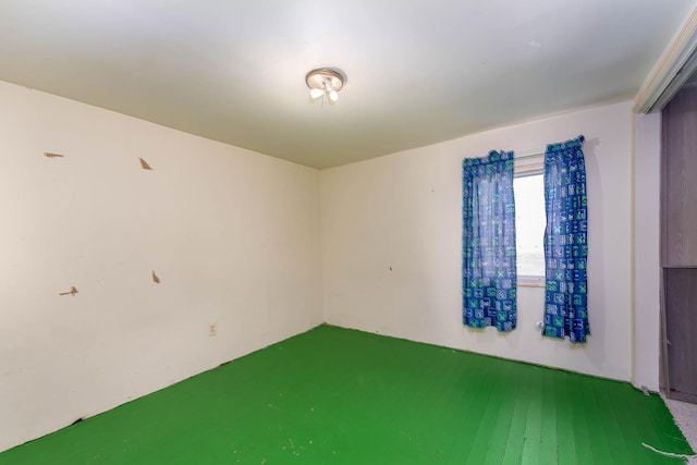 view of spare room