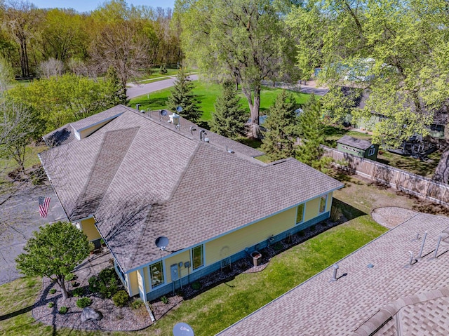 view from above of property
