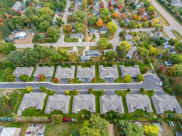 aerial perspective of suburban area