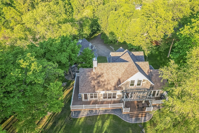 42429 Big Mcdonald Dr, Dent, MN 56528 - view from above of property featuring a forest