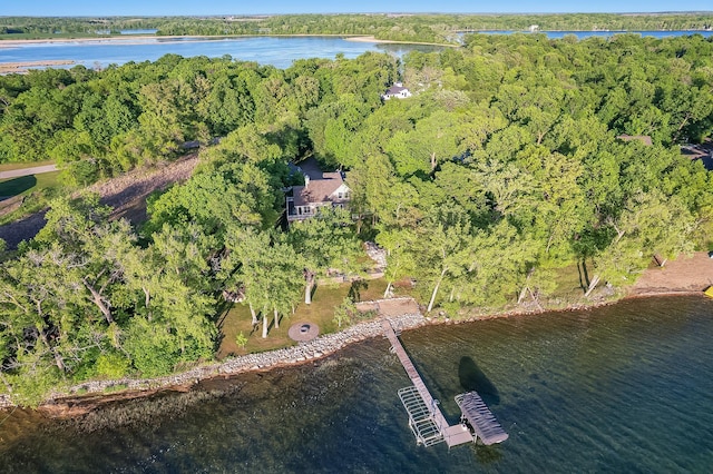 42429 Big Mcdonald Dr, Dent, MN 56528 - aerial view of property's location with a nearby body of water and a heavily wooded area