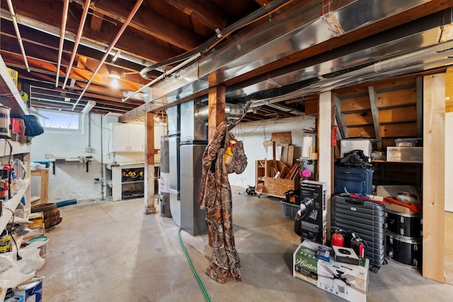 view of basement