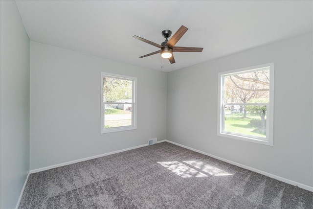140 Carol Ln, West Saint Paul, MN 55118 - carpeted spare room featuring visible vents, baseboards, and a ceiling fan