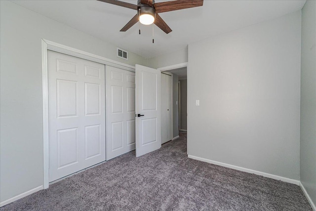 140 Carol Ln, West Saint Paul, MN 55118 - unfurnished bedroom with carpet, visible vents, baseboards, and a closet
