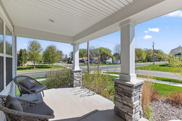 view of patio / terrace featuring covered porch