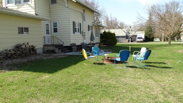 101 5th St, Cyrus, MN 56323 - view of yard featuring a fire pit