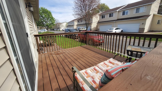44 Willow Way, Farmington, MN 55024 - deck with a residential view and an attached garage