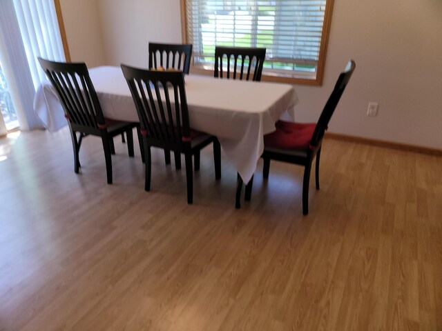 44 Willow Way, Farmington, MN 55024 - dining space with plenty of natural light, light wood finished floors, and baseboards