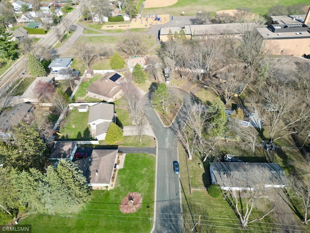 bird's eye view with a residential view