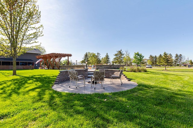 8370 Hamel Way, Morristown, MN 55052 - view of grassy yard with a pergola and a patio area