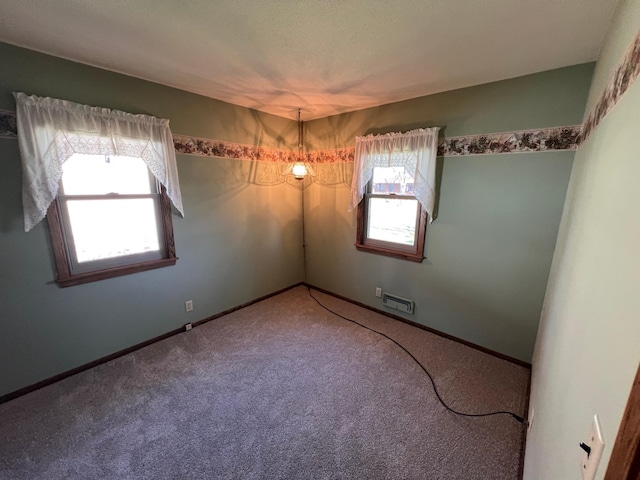 carpeted empty room featuring a healthy amount of sunlight