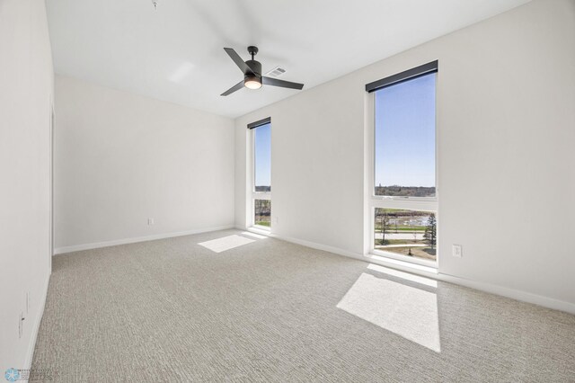 empty room featuring a healthy amount of sunlight and carpet floors