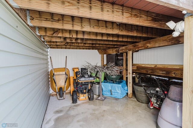 view of storage room