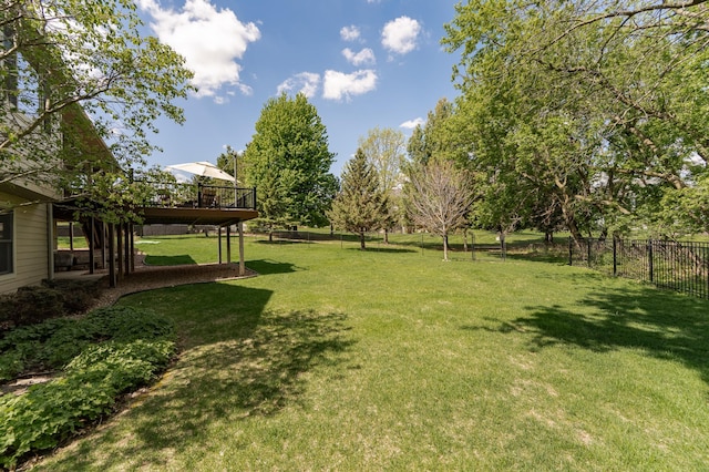 1315 Wicklow Ln SW, Rochester, MN 55902 - view of yard with a wooden deck