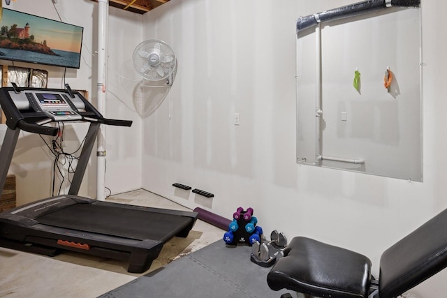 view of exercise area
