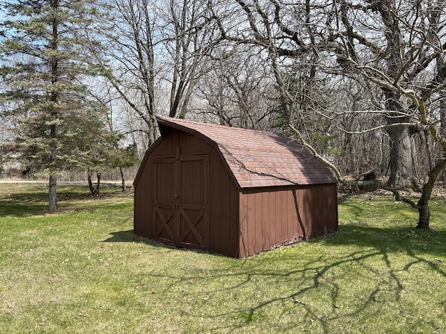 view of shed