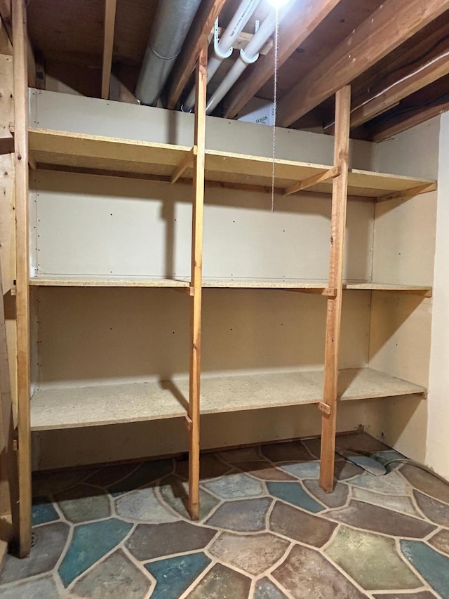 view of storage area