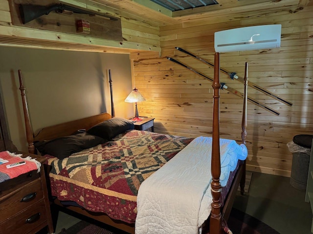 27530 Steel Bridge Rd NE, Waskish, MN 56685 - bedroom featuring wood walls