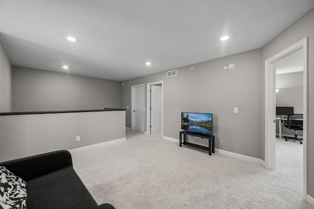 1144 Middlefield Rd, Medina, MN 55340 - sitting room with carpet, a desk, recessed lighting, and baseboards